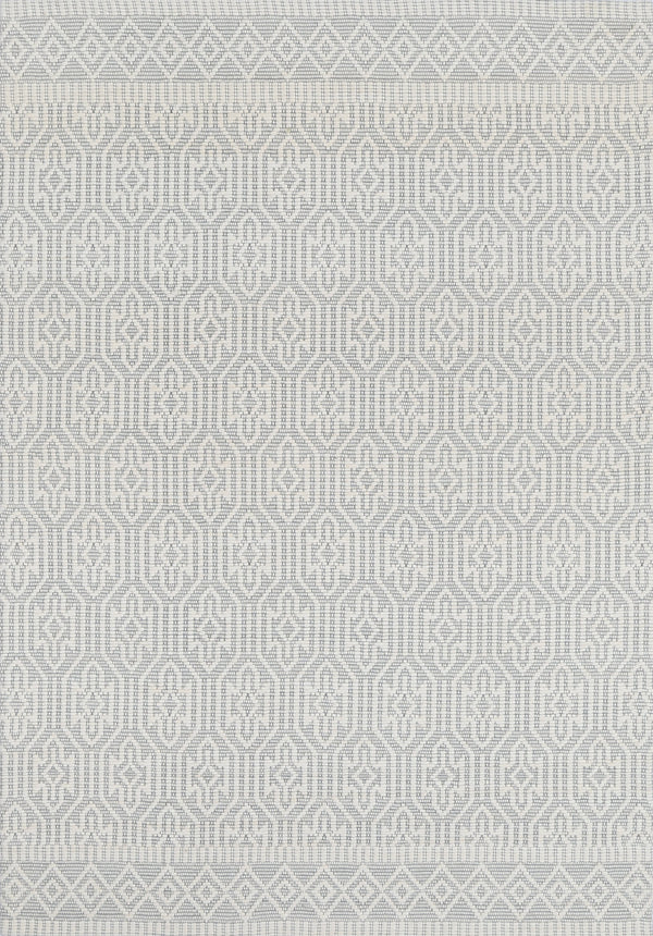 Wamberal Geometric Light Grey Wool Rug