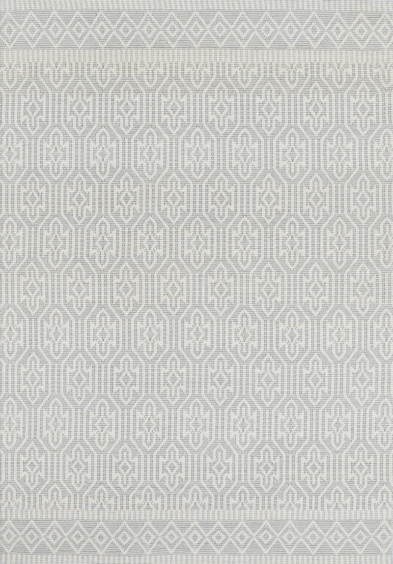 Wamberal Geometric Light Grey Wool Rug