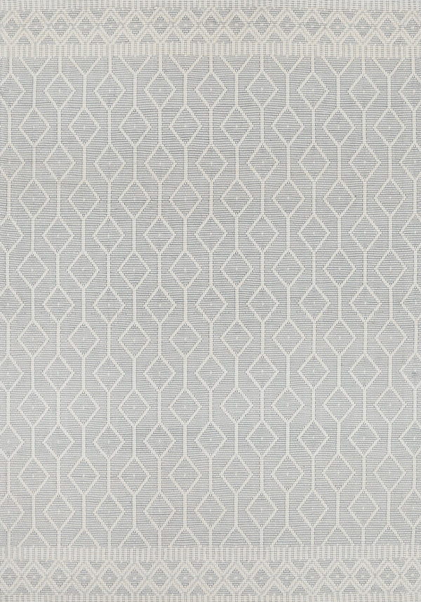 Wamberal Lattice Light Grey Wool Rug