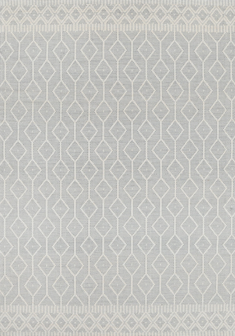Wamberal Lattice Light Grey Wool Rug