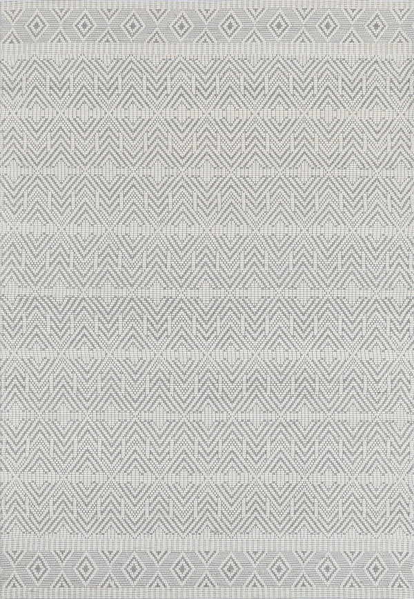 Wamberal Chevron Light Grey Wool Rug