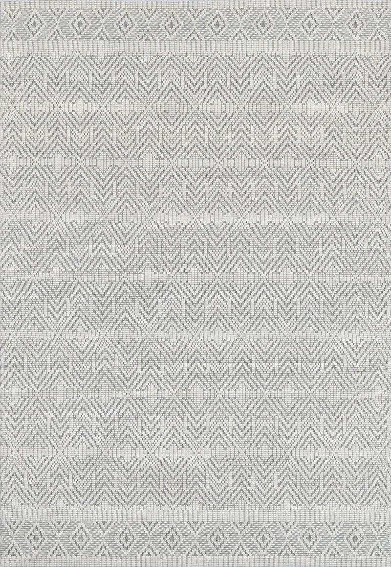 Wamberal Chevron Light Grey Wool Rug