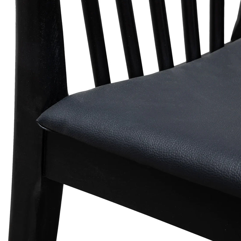 Calibre CDC6042-SD - Dining chair - Solid timber and Black PU