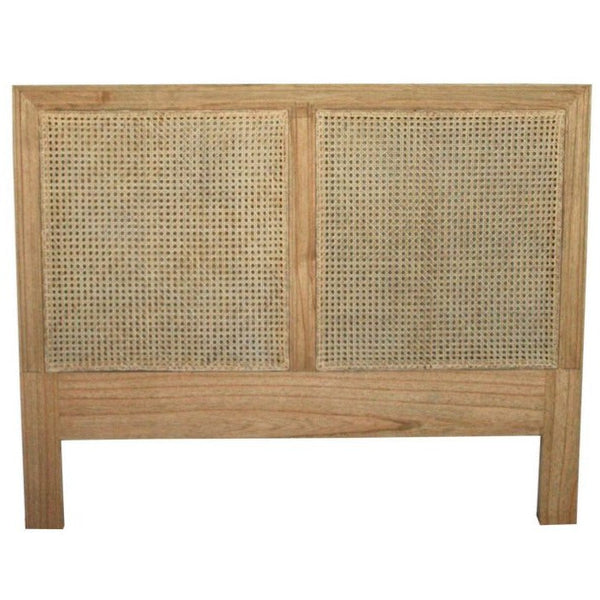 Hampton Cane Bedhead – Queen Size – Weathered Oak