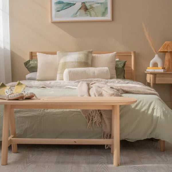 Vintage King Bed 200 cm - White Oak