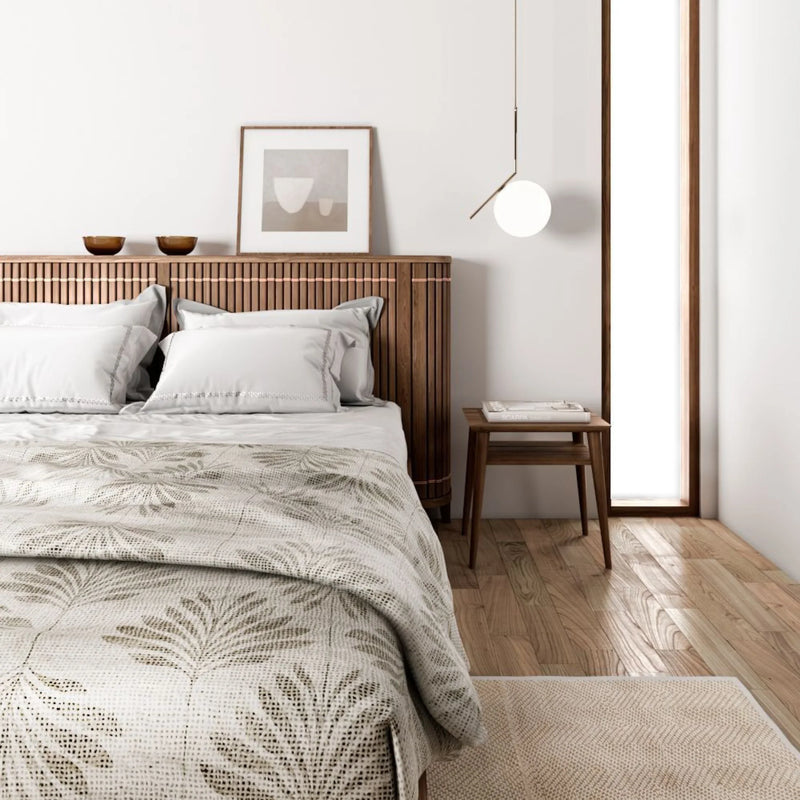 Koppar King Bed Frame Without Storage  - White Oak