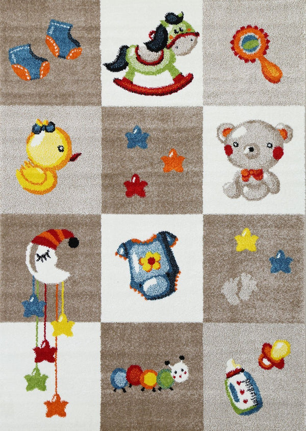 Toys Kids Beige Boxy Rug