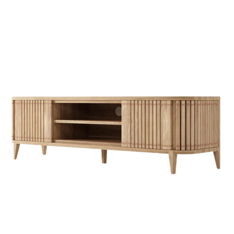 Koppar Media Cabinet White Oak 160cm - Double Doors