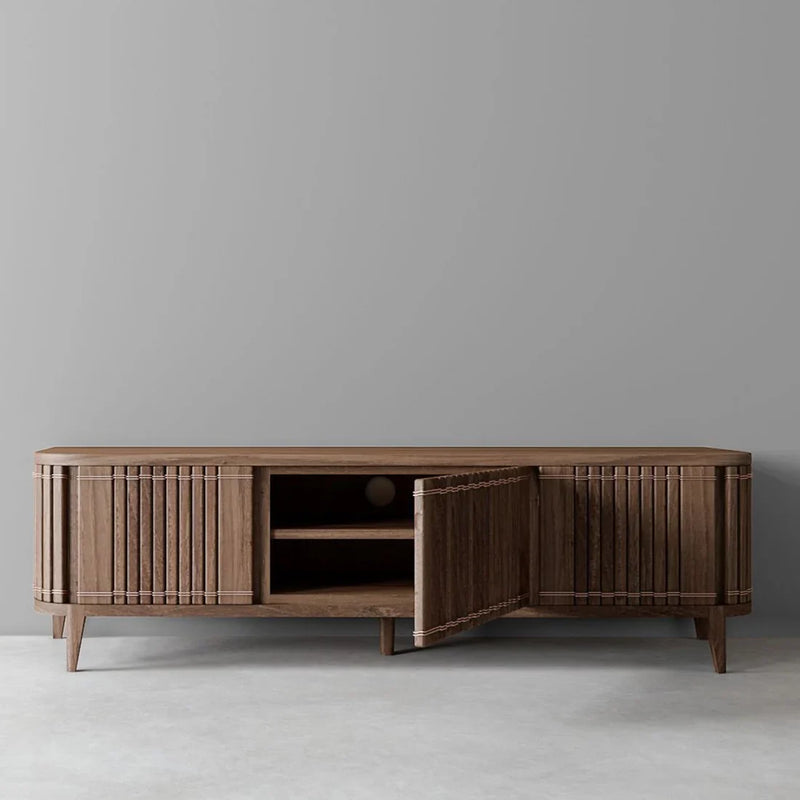 Koppar Media Cabinet With 2 Doors 160cm - FSC Recycled Teak