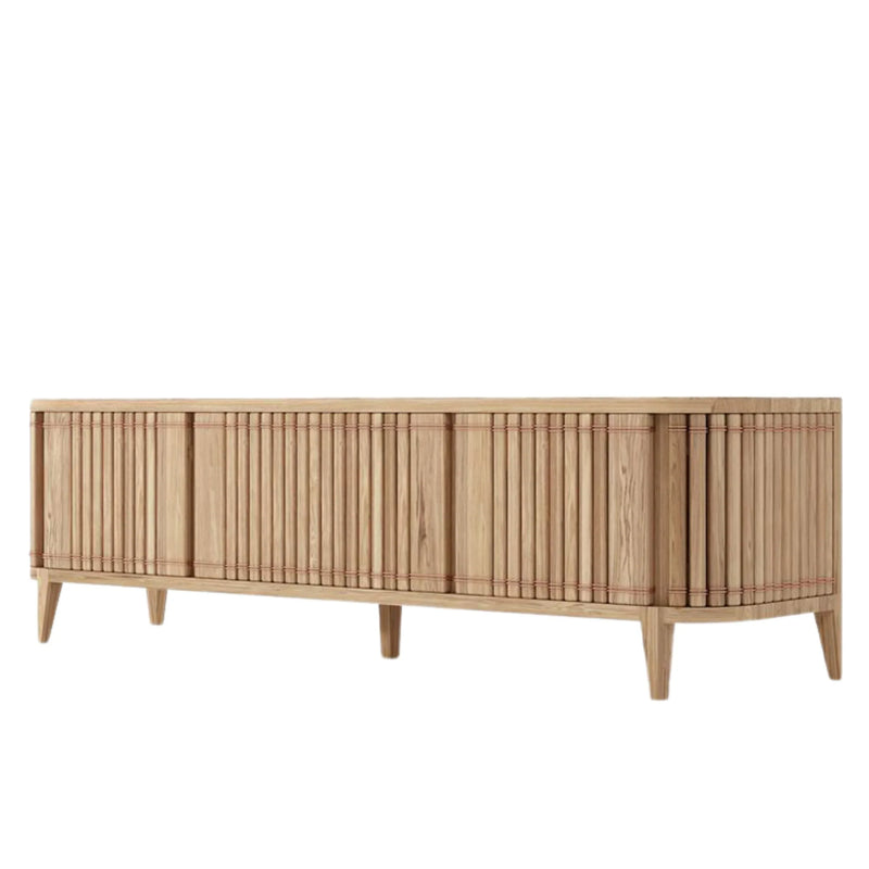 Koppar Media Cabinet With 3 Doors 160 cm - White Oak