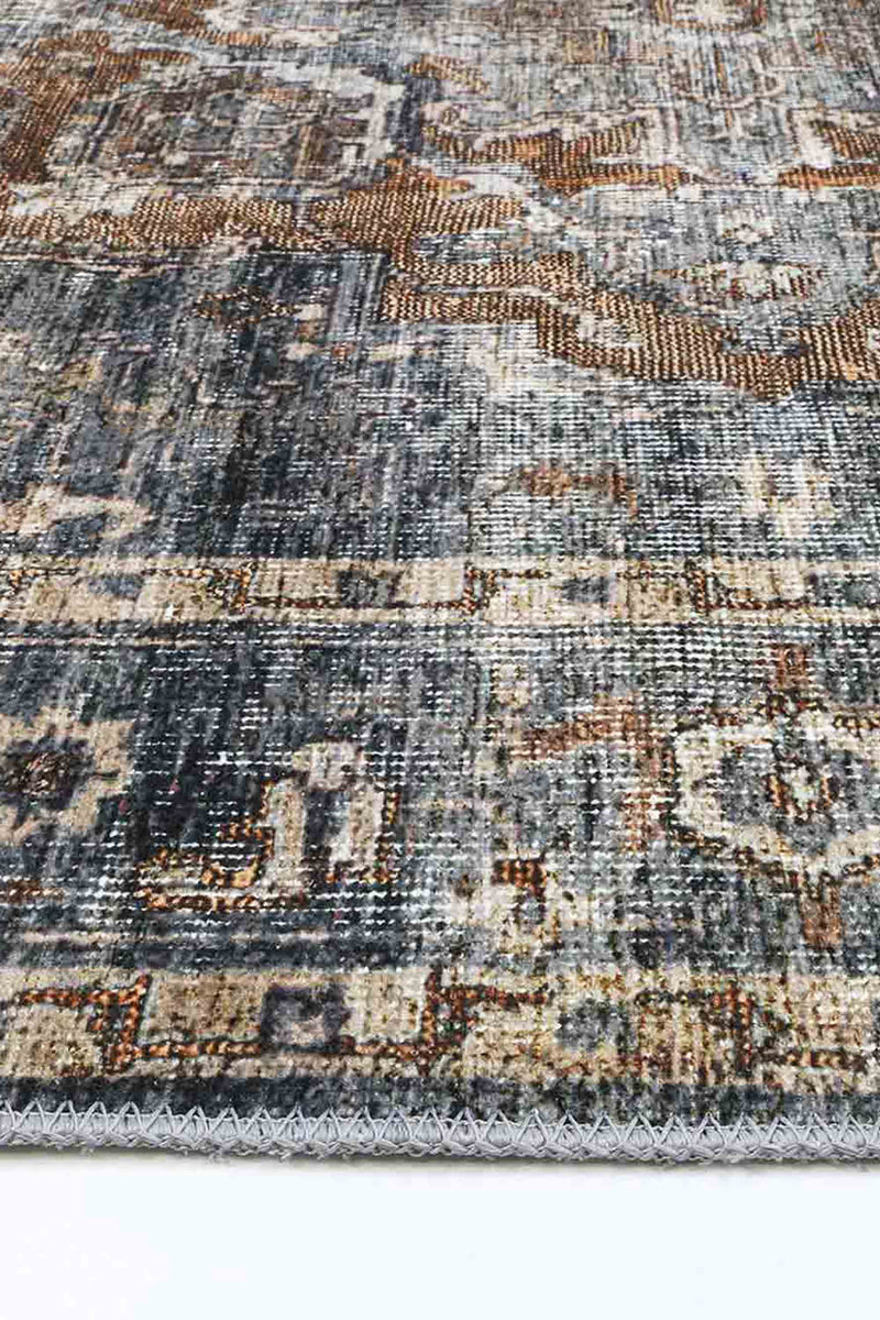 Crowne Waterproof Blue Oriental Rug