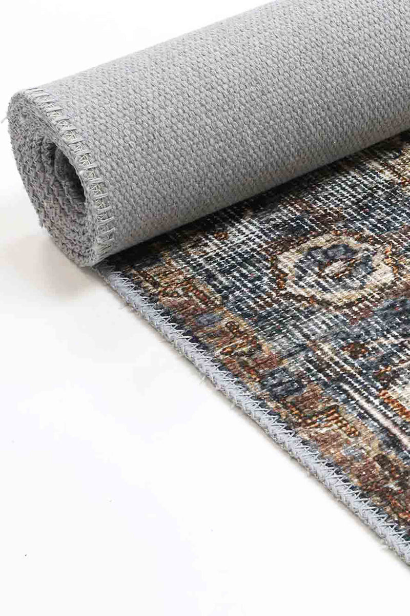 Crowne Waterproof Blue Oriental Rug