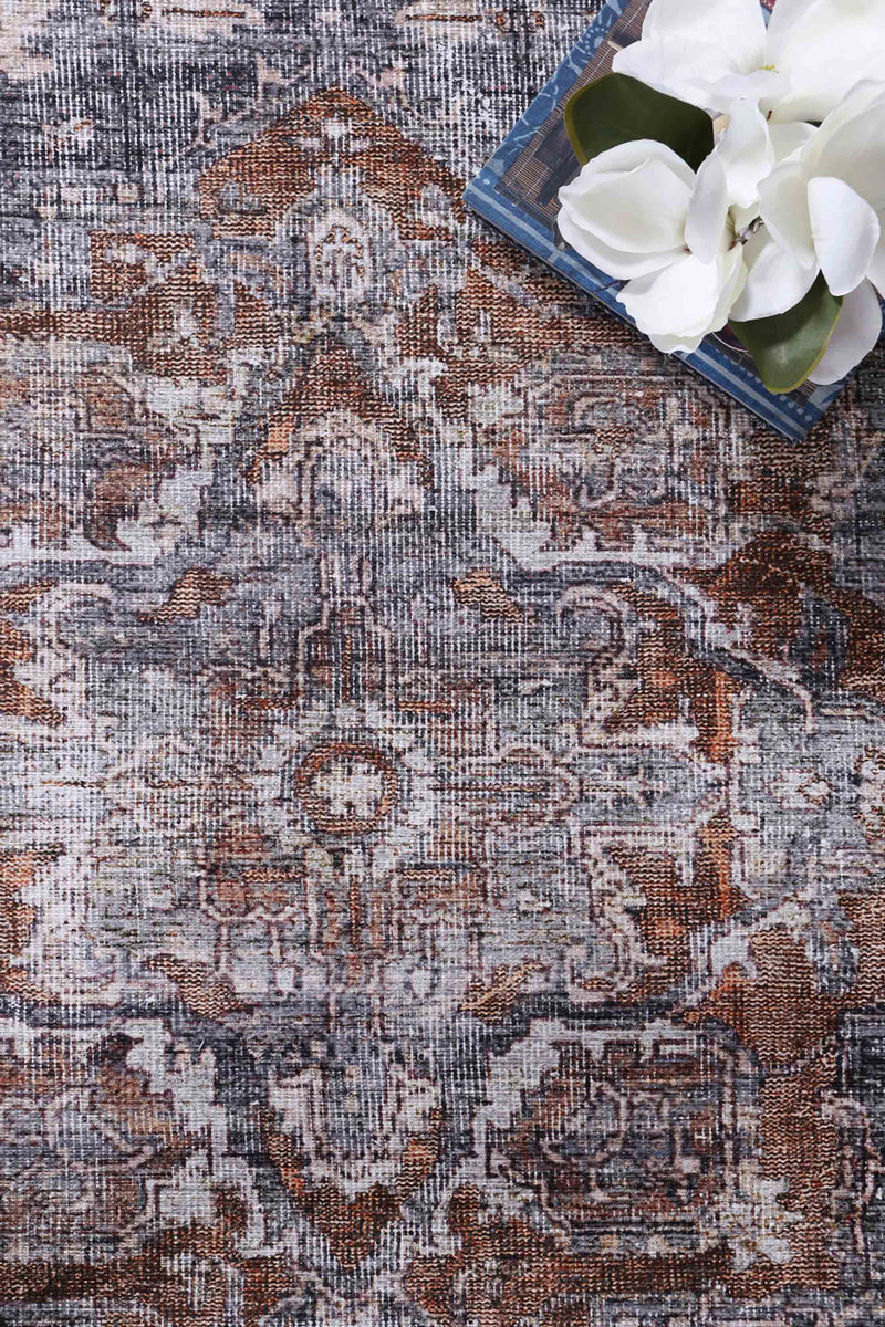 Crowne Waterproof Blue Oriental Rug
