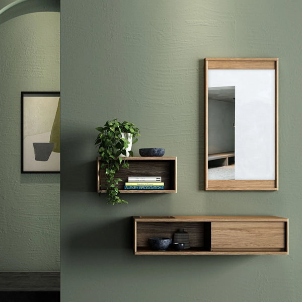 Circa Floating Cabinet Module 3  - White Oak