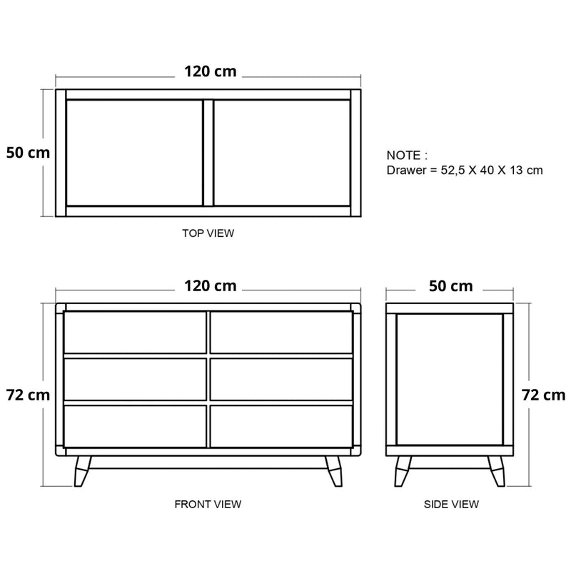 Vintage Chest 120cm - White Oak