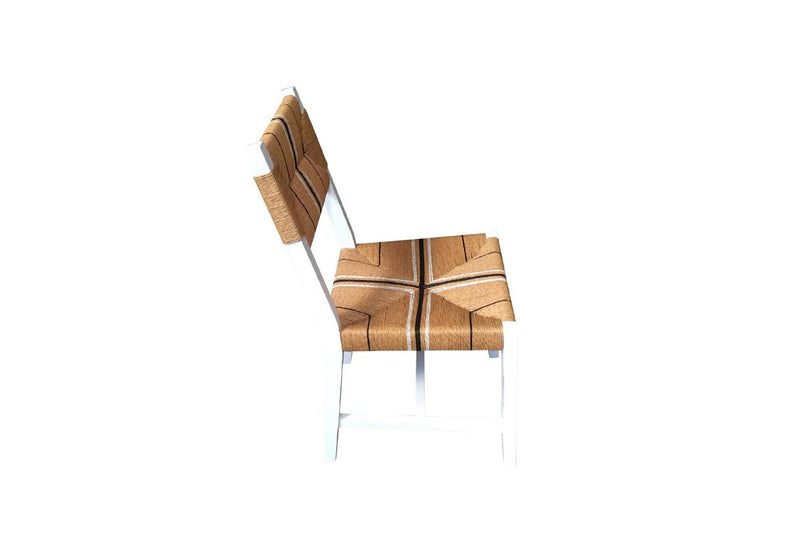 Sienna Woven Side Chair - White