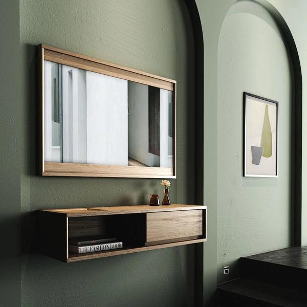 Circa Rectangle Hanging Mirror 1600x750mm - White Oak