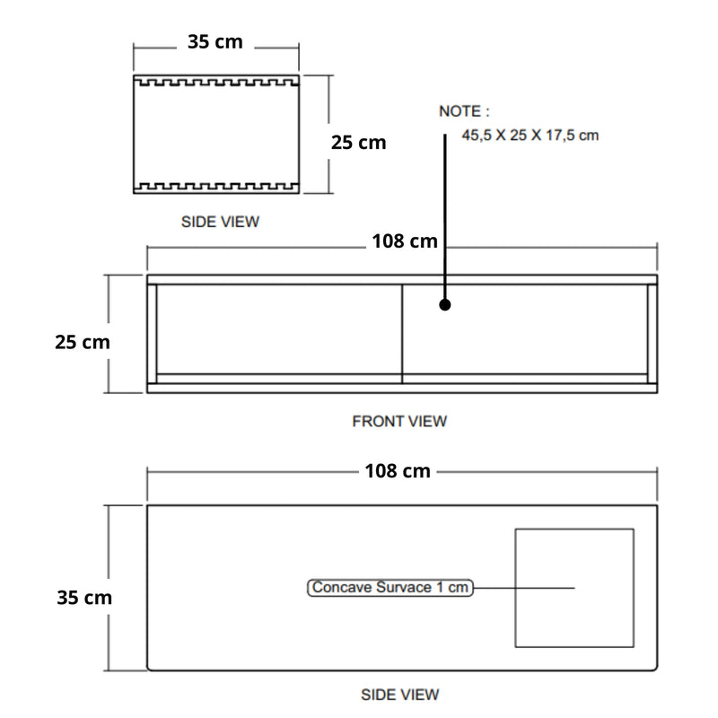 Circa Floating Cabinet Module 4 - White Oak