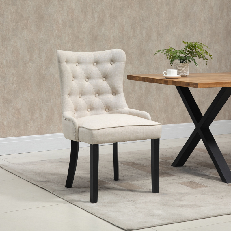 Will Dining Chair with Beige Fabric