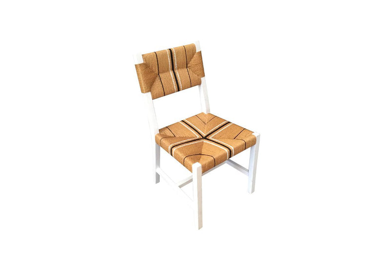 Sienna Woven Side Chair - White