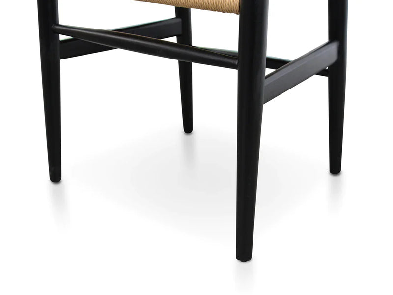 Calibre CDC125BLK-SD Dining Chair - Black - Natural Seat