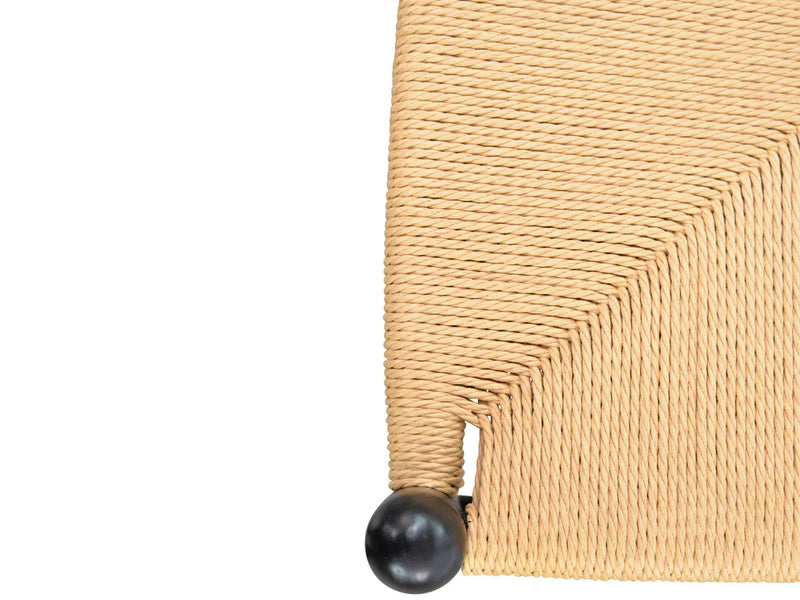 Calibre CDC125BLK-SD Dining Chair - Black - Natural Seat