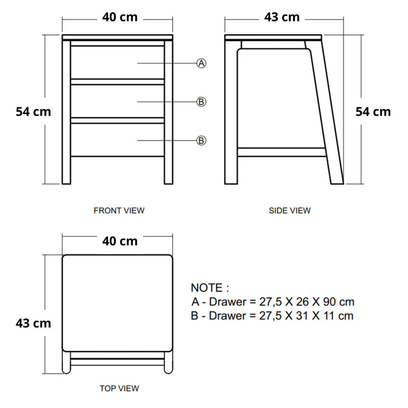 Circa Step Ladder 70cm - White Oak