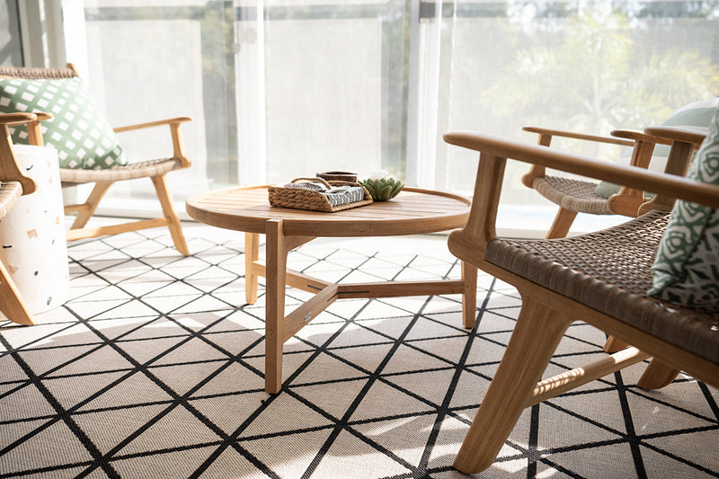 Kingston Outpost Round Coffee Table - Natural - 80cm