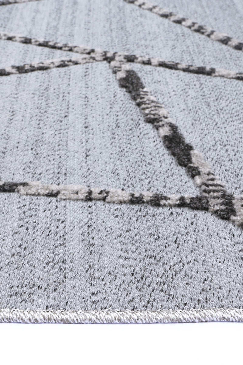 Nefeli Grey Anthrasite Geometric Rug