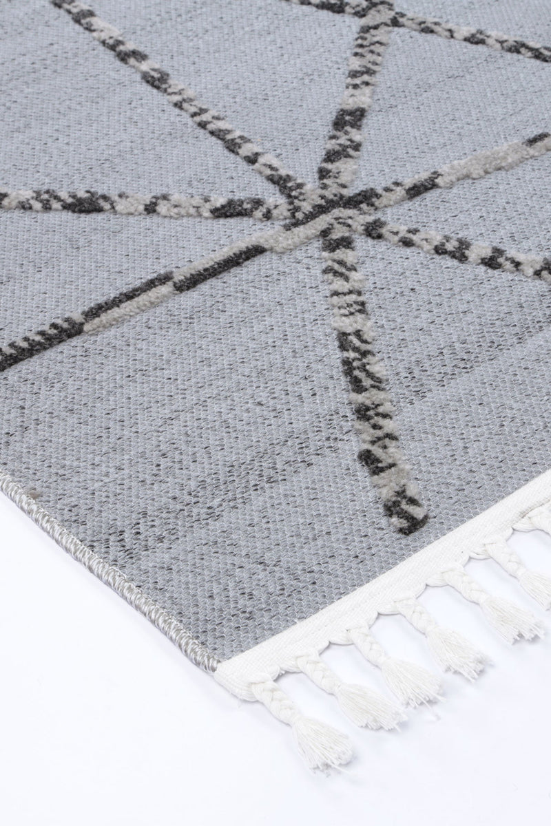 Nefeli Grey Anthrasite Geometric Rug