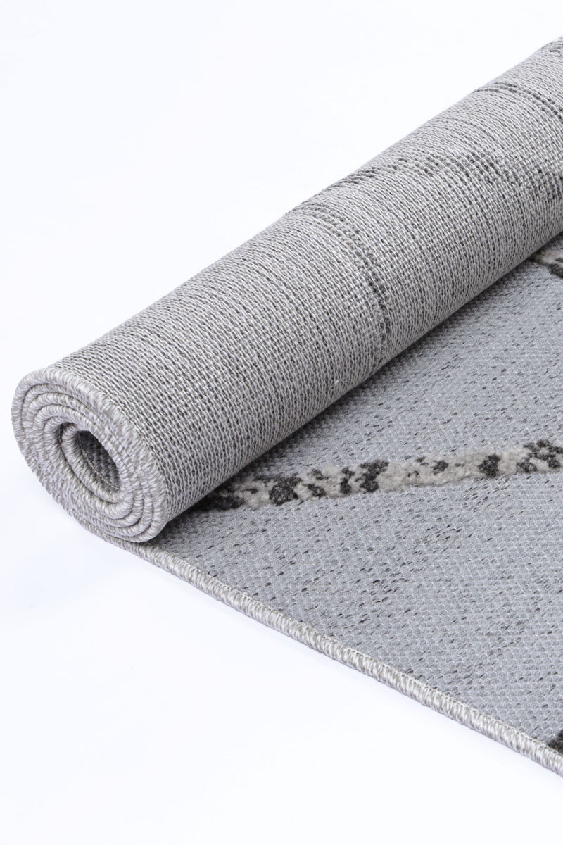 Nefeli Grey Anthrasite Geometric Rug