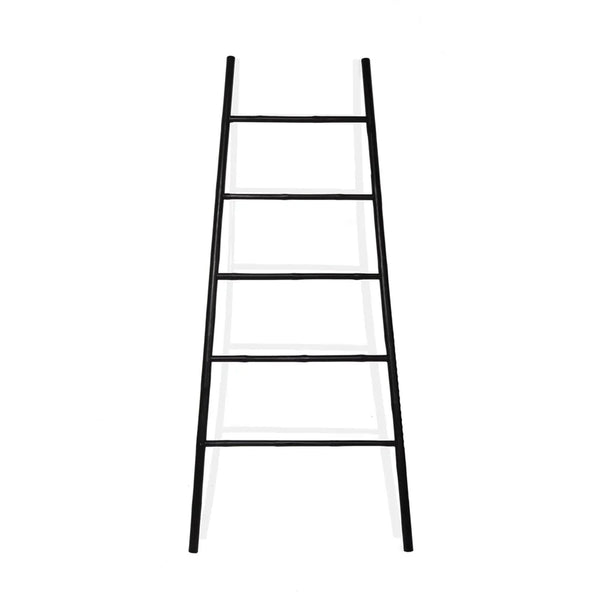 Splayed Bamboo Ladder Matte Black - 150cm