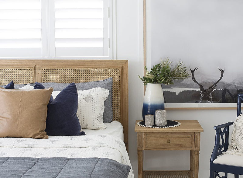 Hampton Cane Bedhead - Single - White