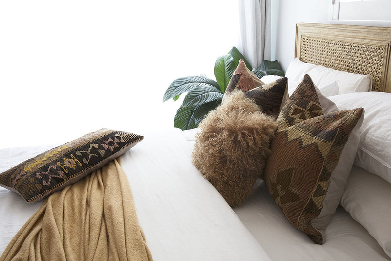 Hampton Cane Bedhead – King Size – Weathered Oak