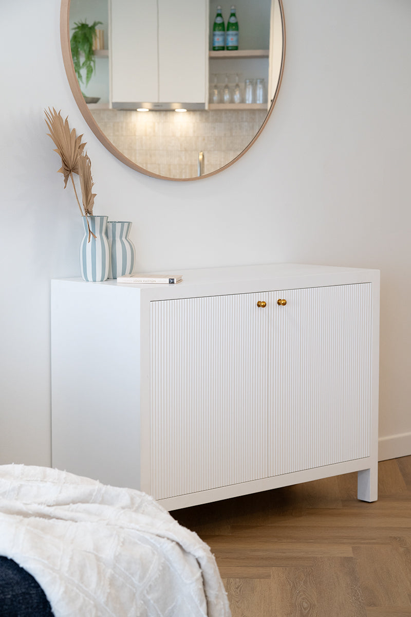 Aurelia 2 Door Sideboard - 110cm (Black, White, Natural)