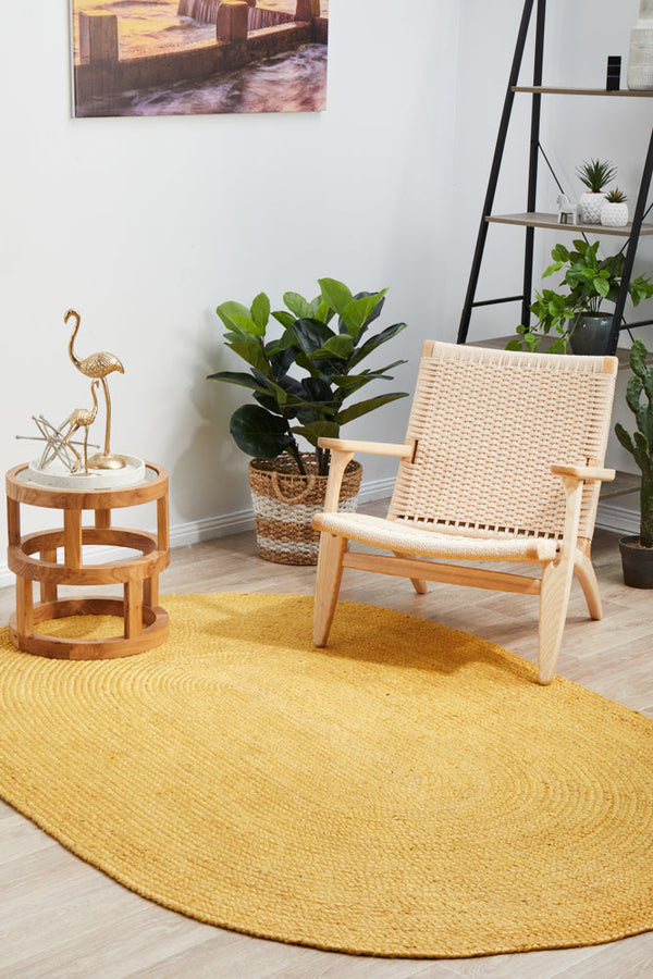 Bondi Yellow oval, shape: oval Rug