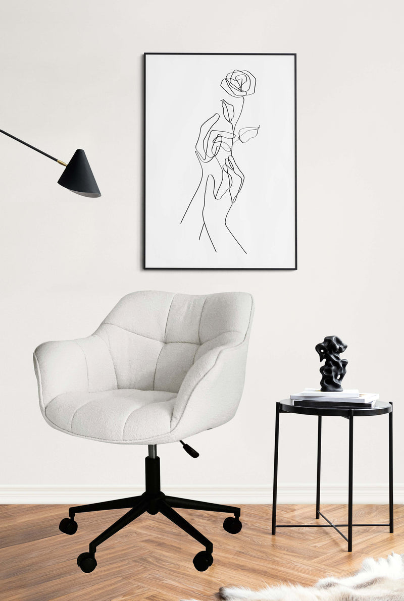 Brad Fabric Padded Office Chair Grey