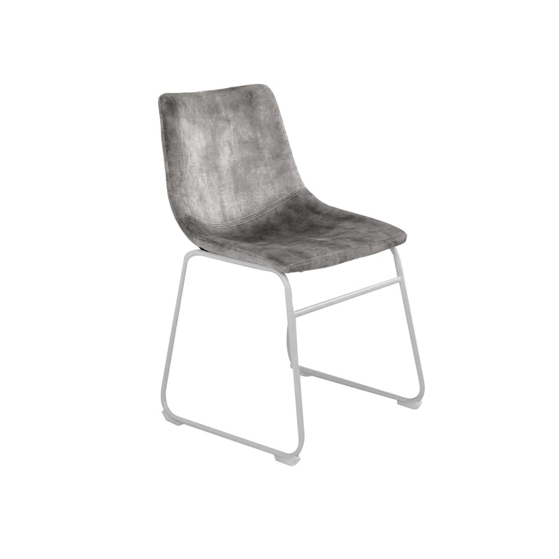 Fins Grey Velvet Dining Chair
