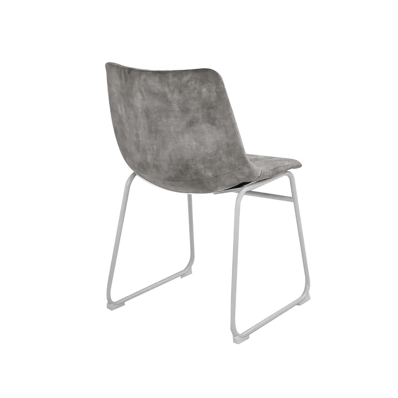 Fins Grey Velvet Dining Chair