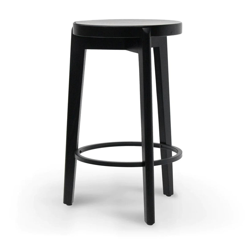 Calibre CBS8163-SU 65cm Solid wood Bar Stool - Full Black