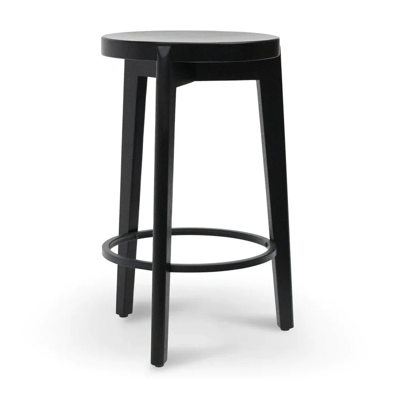 Calibre CBS8163-SU 65cm Solid wood Bar Stool - Full Black