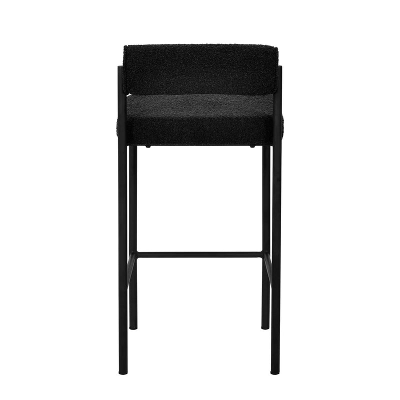 Calibre CBS8170-FH 65cm Bar Stool - Black Boucle (Set of 2)