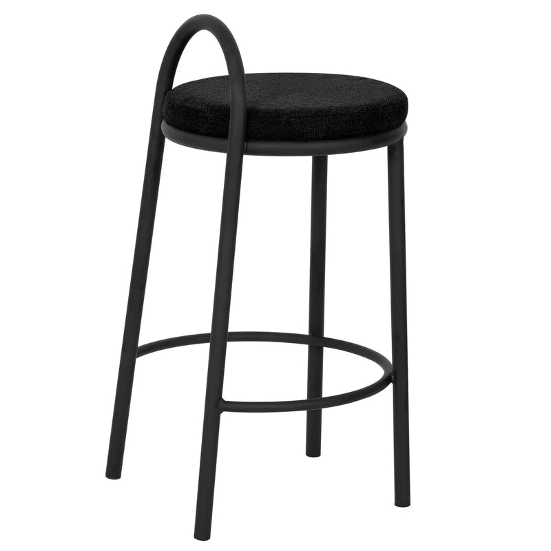 Calibre CBS8172-FH 63cm Bar Stool - Black Boucle (Set of 2)