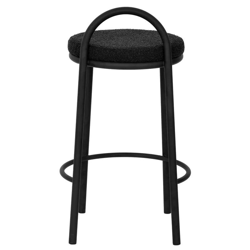 Calibre CBS8172-FH 63cm Bar Stool - Black Boucle (Set of 2)