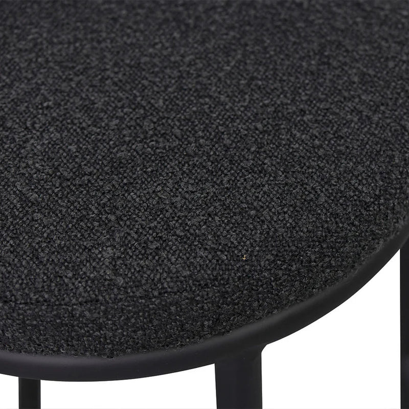 Calibre CBS8458-FH 63cm Bar Stool - Black Boucle (Set of 2)