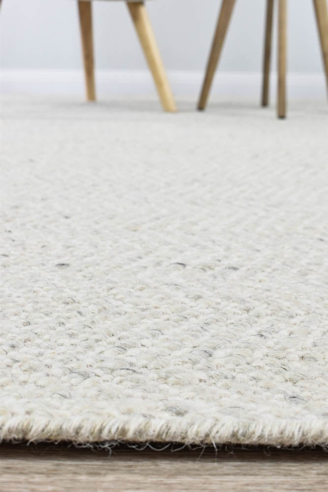 Kalvin Wool Silver Ivory Rug