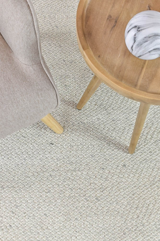 Kalvin Wool Silver Ivory Rug