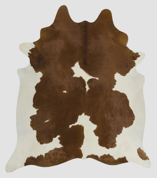 Natural Cow Hide Brown White