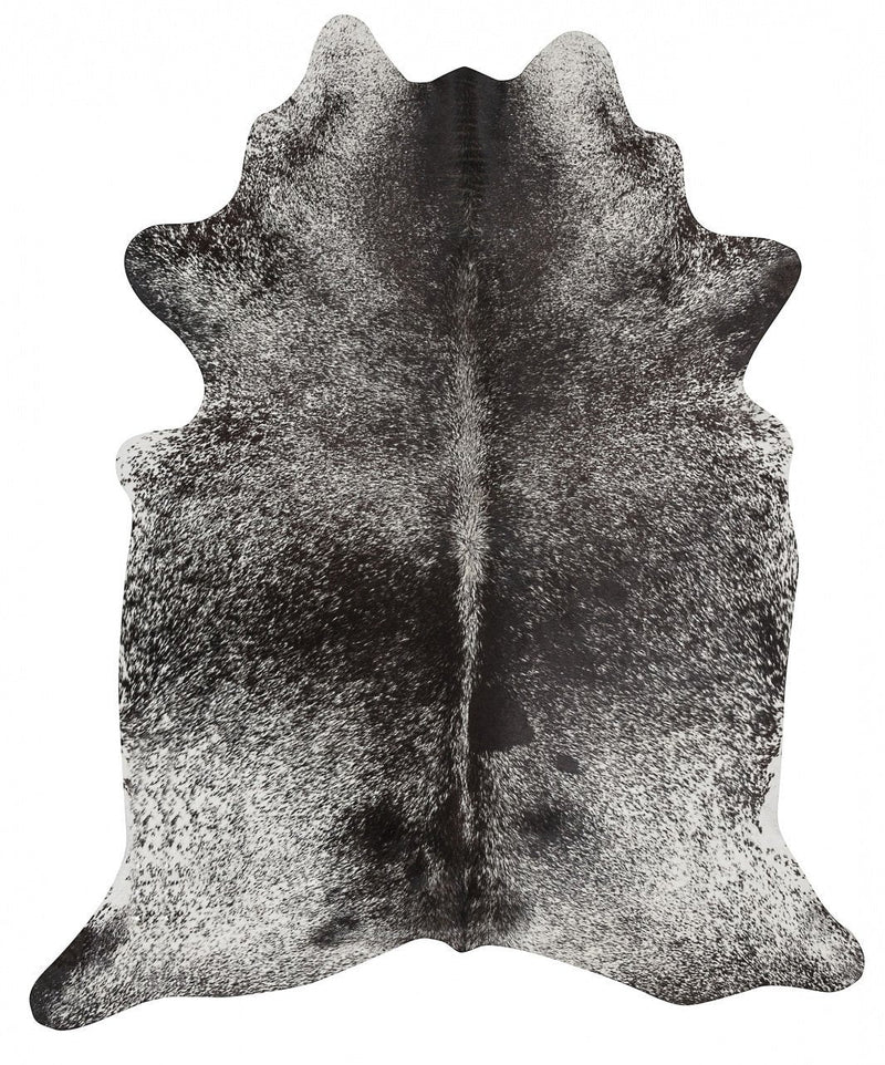 Natural Cow Hide Salt & Pepper Black