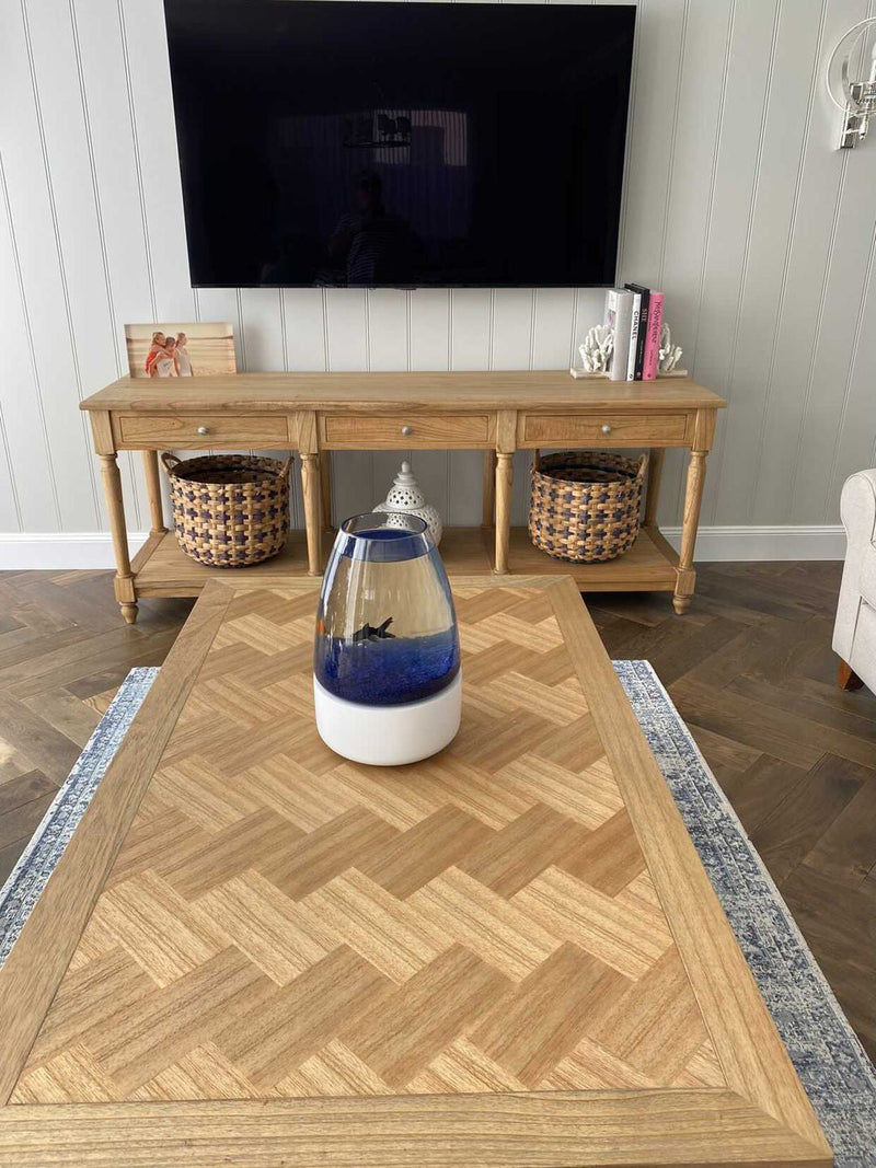 Strathmore Bobbin Coffee Table - Herringbone Top